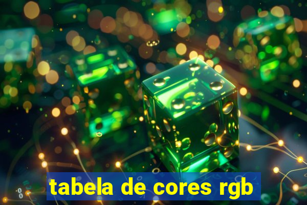 tabela de cores rgb